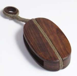 Wooden Block & Tackle 10 One Sheave Pulley Nautical Ships 