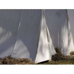 Revolutionary War Reenactors Tents at Yorktown Battlefield, Virginia 