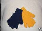 WVU Mountaineers Colored Gold stretch gloves medium  