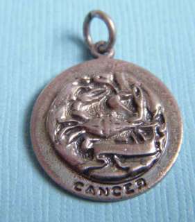 Vintage Danecraft Cancer crab zodiac sterling charm  