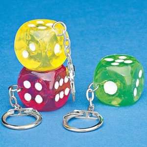  12 Dice Key Chains Toys & Games