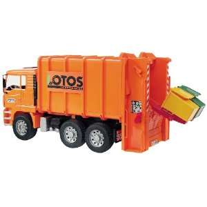  MAN Garbage Truck rear loading orange Toys & Games