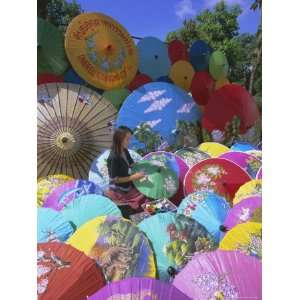  Woman Painting Umbrellas, Bo Sang Umbrella Village, Chiang 