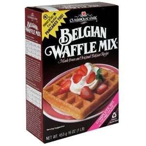 Classique Belgian Waffle Mix, 16 Ounce Boxes (Pack of 6)  