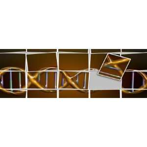  DNA Model in Jumbled Tiles by Panoramic Images , 60x20 