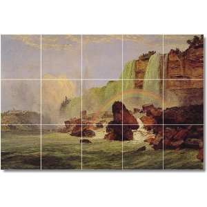  Jasper Cropsey Waterfalls Bathroom Tile Mural 6  36x60 