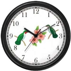   Hibiscus Flowers   JP Wall Clock by WatchBuddy Timepieces (White Frame